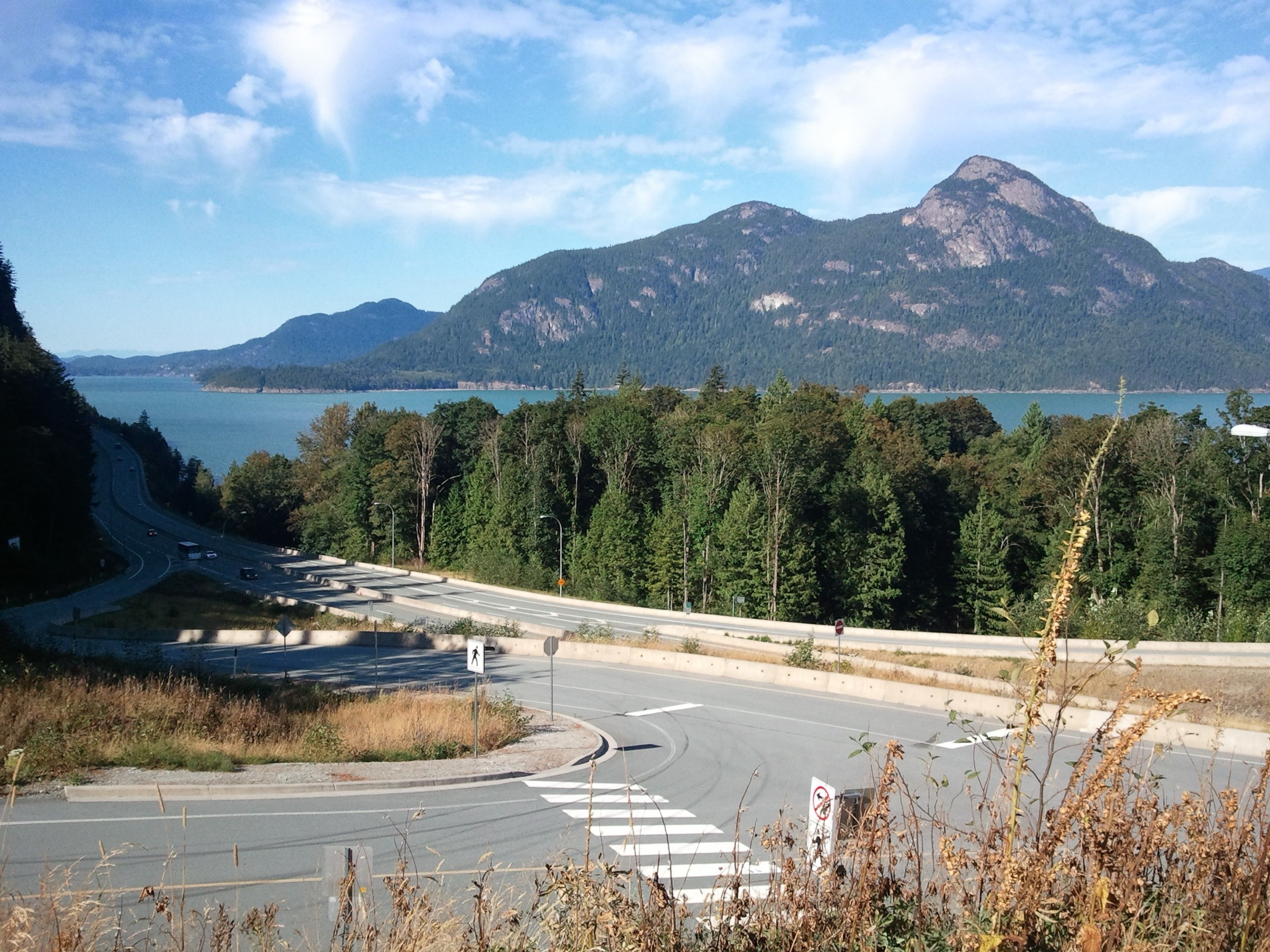 The Sea to Sky corridor through the mountains of British Columbia
